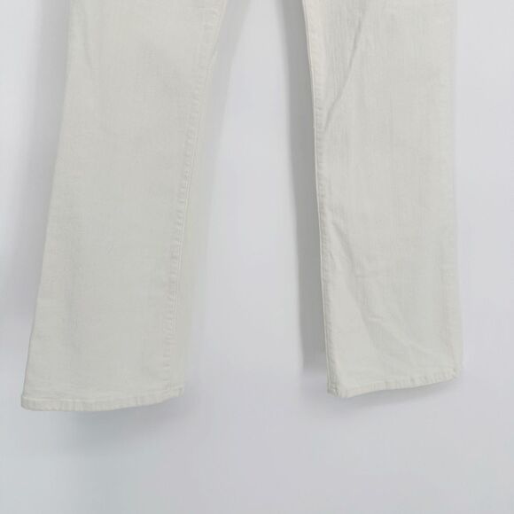 Frame Denim Le Crop Mini Boot Jeans Mid Rise Stretch in Blanc White Women's 24 - Picture 4 of 9